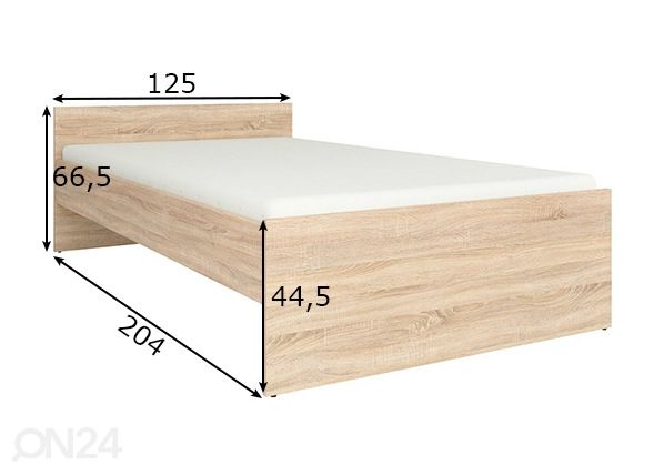 Sänky 120x200 cm mitat