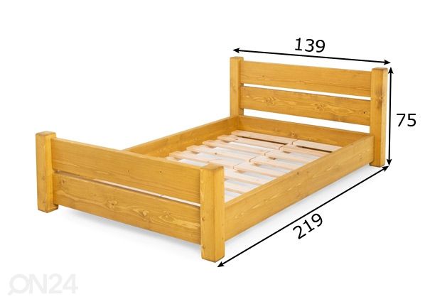Sänky 120x200 cm mitat