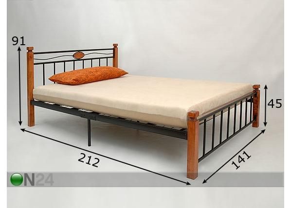 Sänky 140x200 cm mitat