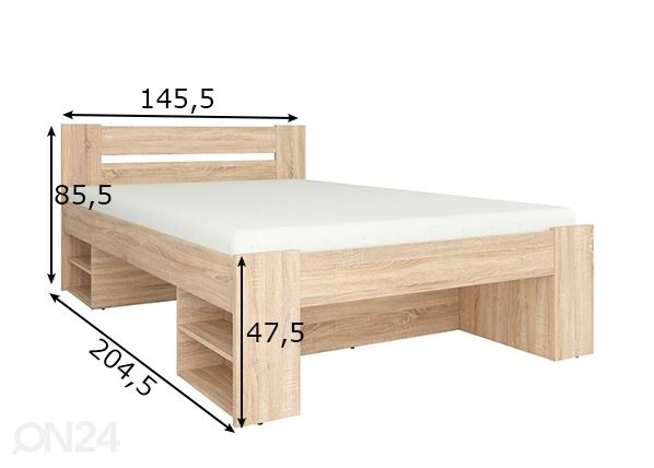Sänky 140x200 cm mitat