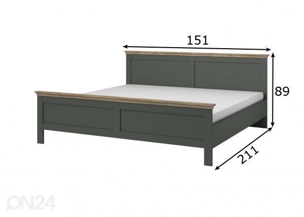 Sänky 140x200 cm mitat