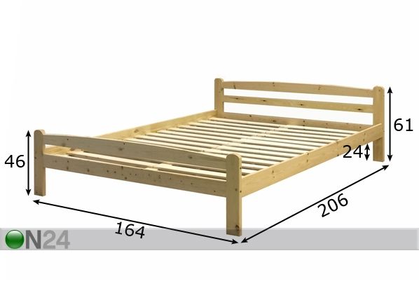 Sänky 160x200 cm mitat