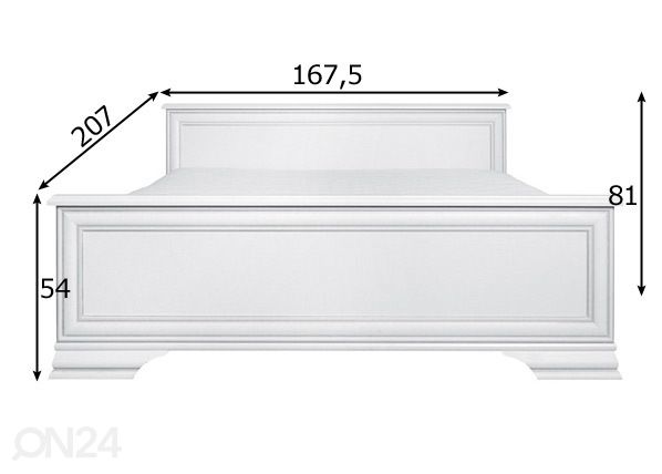 Sänky 160x200 cm mitat