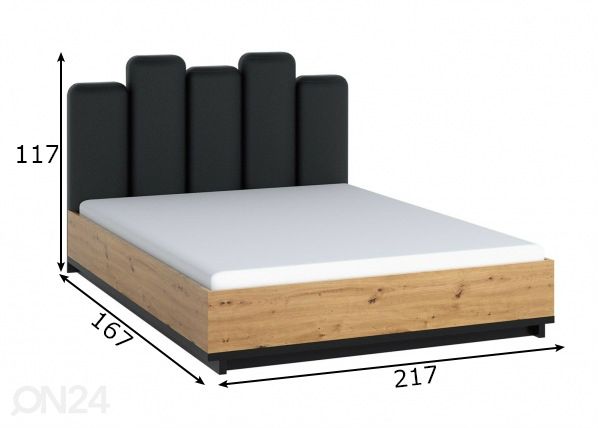 Sänky 160x200 cm mitat