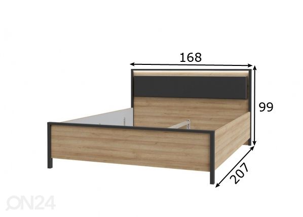 Sänky 160x200 cm mitat