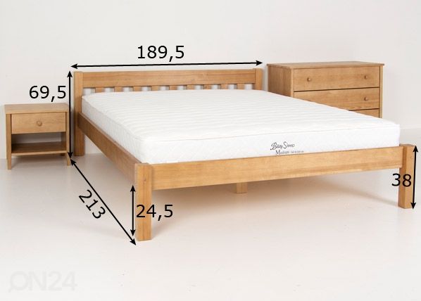 Sänky 180x200 cm mitat