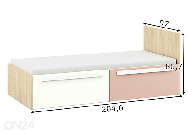 Sänky 90x200 cm mitat