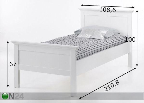 Sänky 90x200 cm mitat
