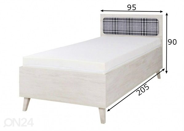 Sänky 90x200 cm mitat