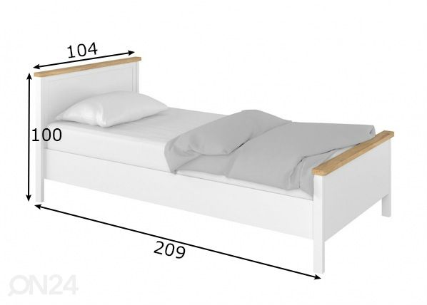 Sänky 90x200 cm mitat