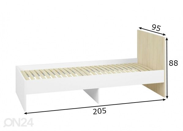 Sänky 90x200 cm mitat