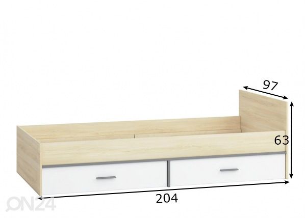 Sänky 90x200 cm mitat