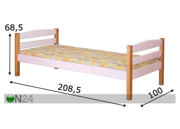 Sänky 90x200 cm mitat