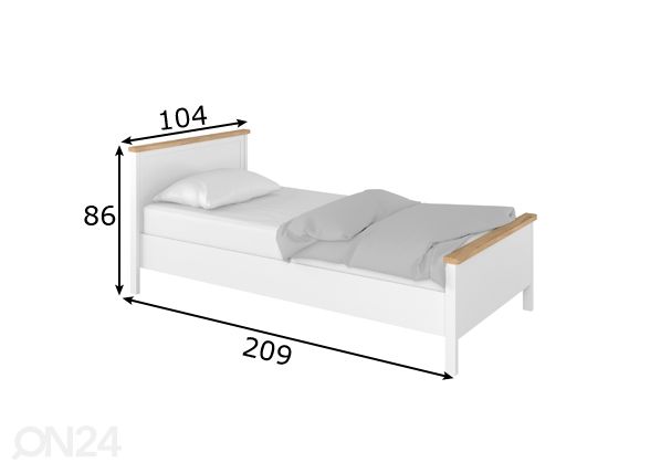 Sänky 90x200 cm mitat