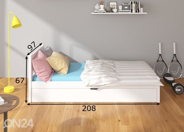 Sänky 90x200 cm mitat