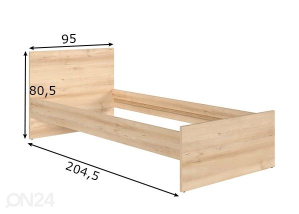 Sänky 90x200 cm mitat