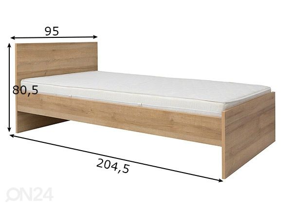 Sänky 90x200 cm mitat