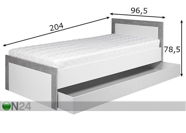 Sänky 90x200 cm mitat