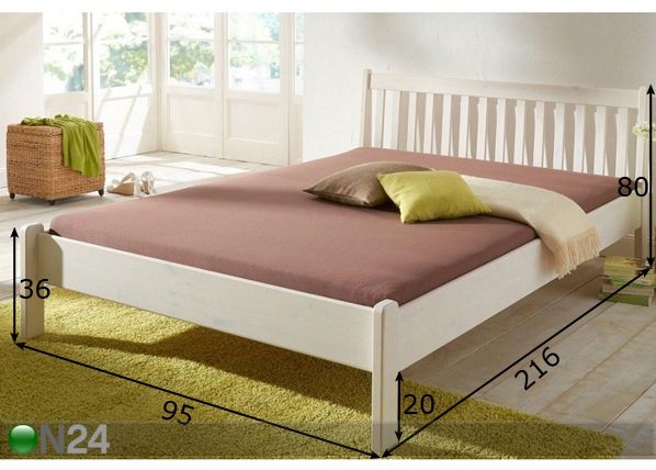 Sänky BELLA 90x200 cm mitat
