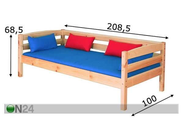 Sänky BERT 90x200 cm mitat