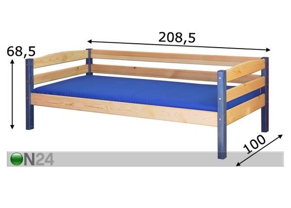 Sänky BERT 90x200 cm mitat