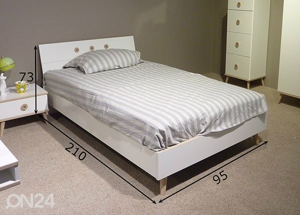 Sänky BILLUND 90x200 cm mitat