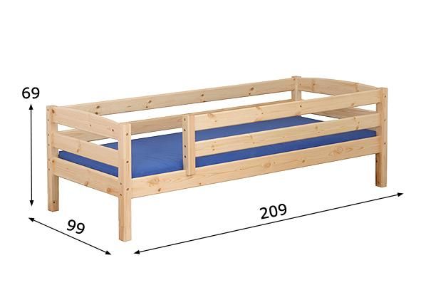Sänky BRIAN 90x200 cm mitat