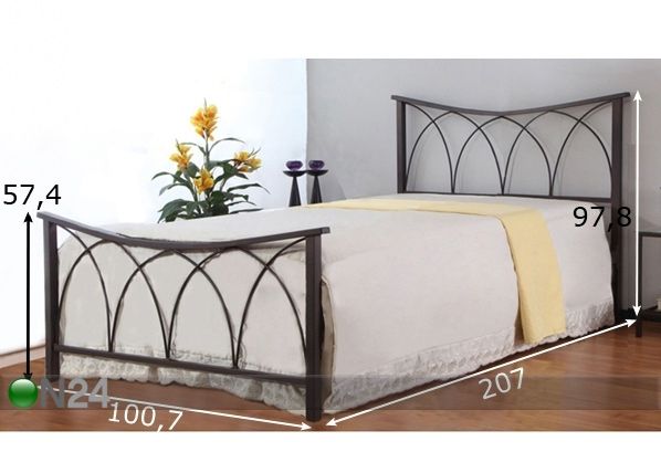 Sänky CELINE 90x200 cm mitat