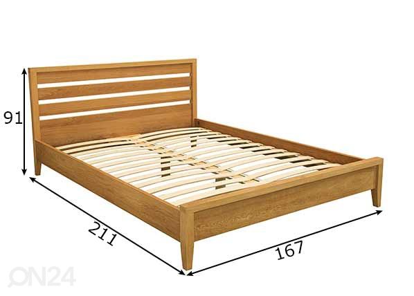 Sänky Chamba 160x200 cm mitat