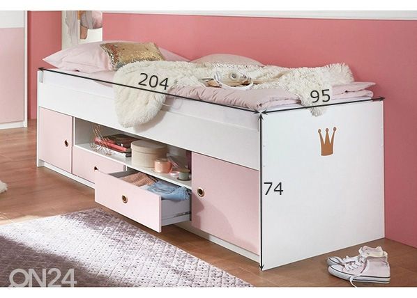 Sänky Cindy 2 90x200 cm mitat