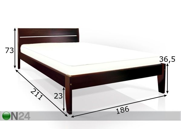 Sänky CLASSIC 2 180x200 cm mitat