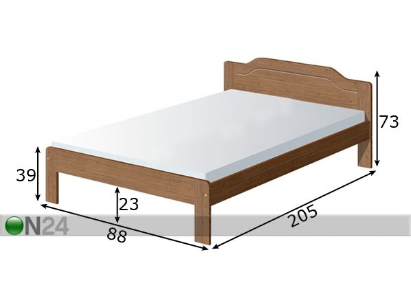 Sänky CLASSIC 3 80x200 cm mitat