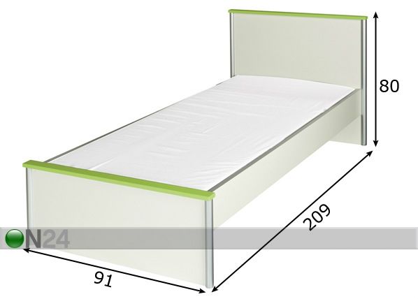 Sänky COOL 80x200 cm mitat