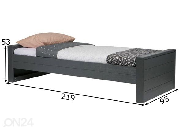 Sänky Dennis 90x200 cm mitat