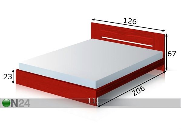 Sänky ECO 120x200 cm mitat