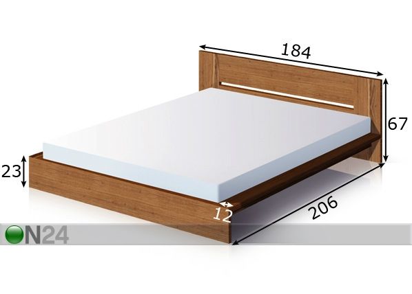 Sänky ECO 160x200 cm mitat