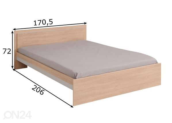 Sänky EKKO 160x200 cm mitat