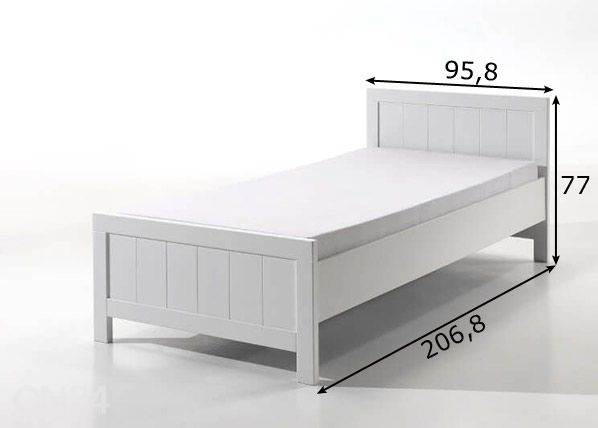 Sänky Erik 90x200 cm mitat