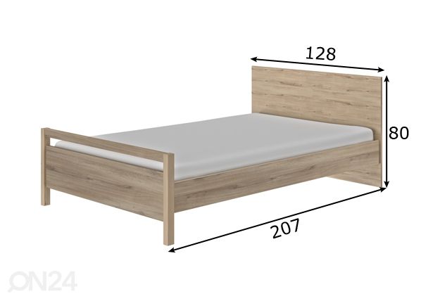 Sänky Ethan 120x200 cm mitat