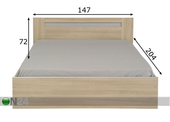 Sänky EVO 140x200 cm mitat