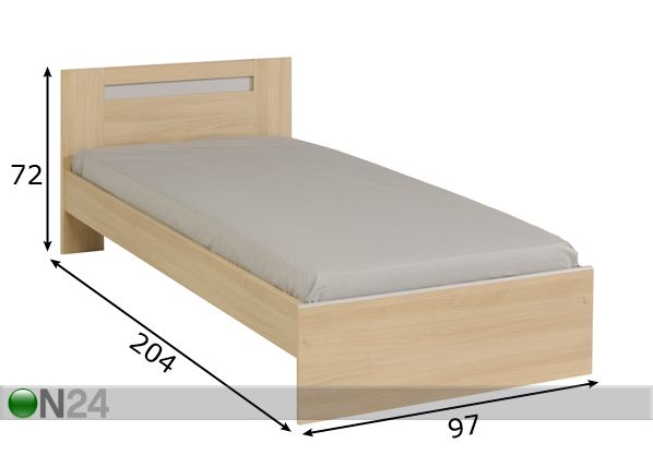 Sänky EVO 90x200 cm mitat