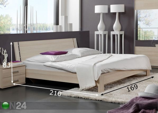 Sänky FABIOLA 160x200 cm mitat