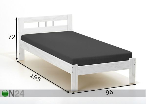 Sänky FANA 90x190 cm mitat