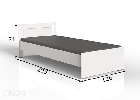 Sänky Filou 120x200 cm mitat