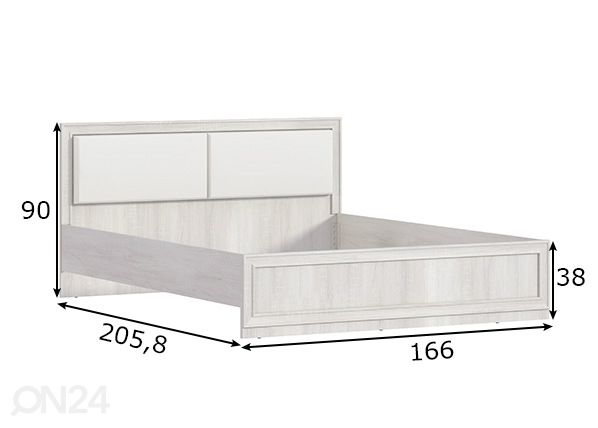 Sänky Florencia 160x200 cm mitat