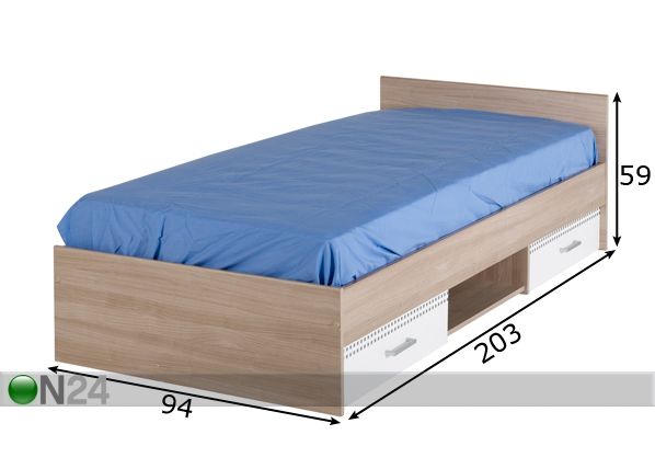 Sänky GIGA 90x200 cm mitat