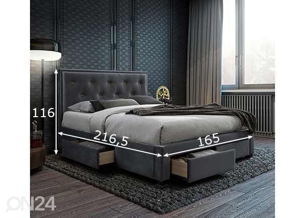 Sänky Glossy 160x200 cm mitat