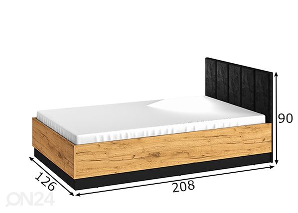 Sänky Gotland 120x200 cm mitat