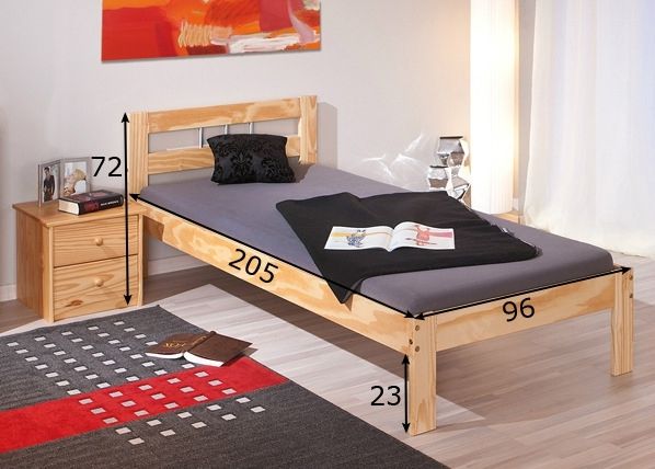 Sänky Jana 90x200 cm mitat