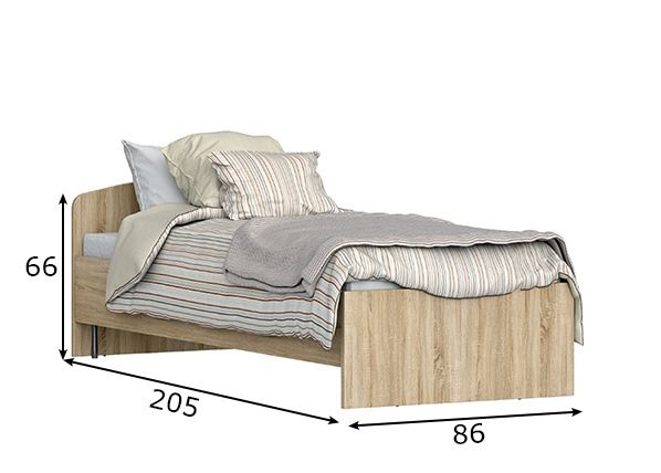 Sänky Kito 80x200 cm mitat